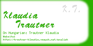 klaudia trautner business card